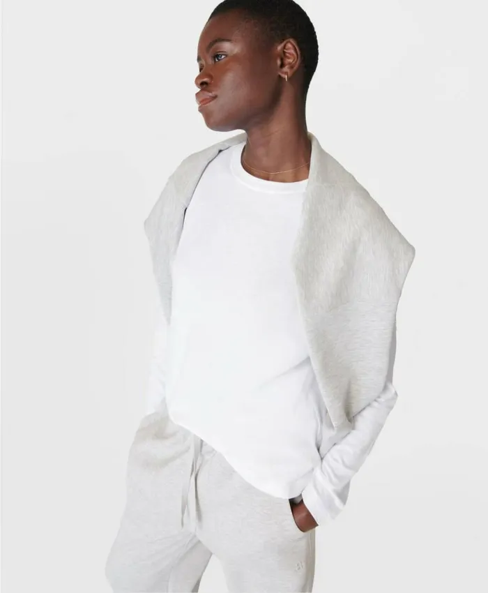 Sweaty Betty Essential Long Sleeve Tee White Clothing Long Sleeve Tops