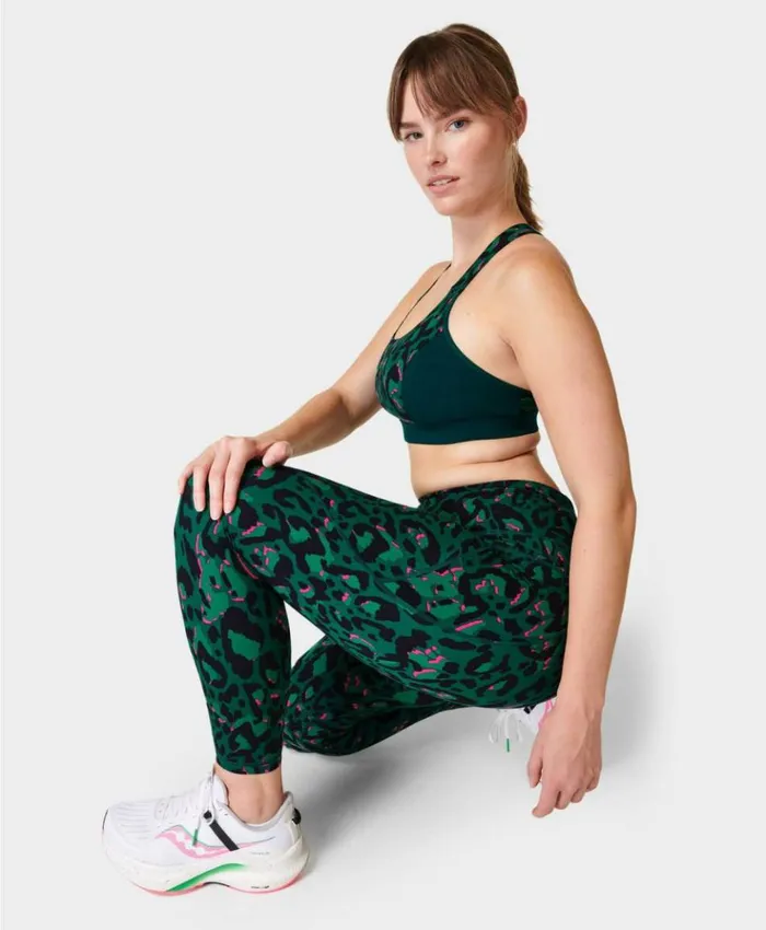 Sweaty Betty Power 78 Workout Leggings Green Brushstroke Leo Print Clothing 78 Length Sweaty Betty Power 78 Workout Leggings Green Brushstroke Leo Print Clothing 78 Length
