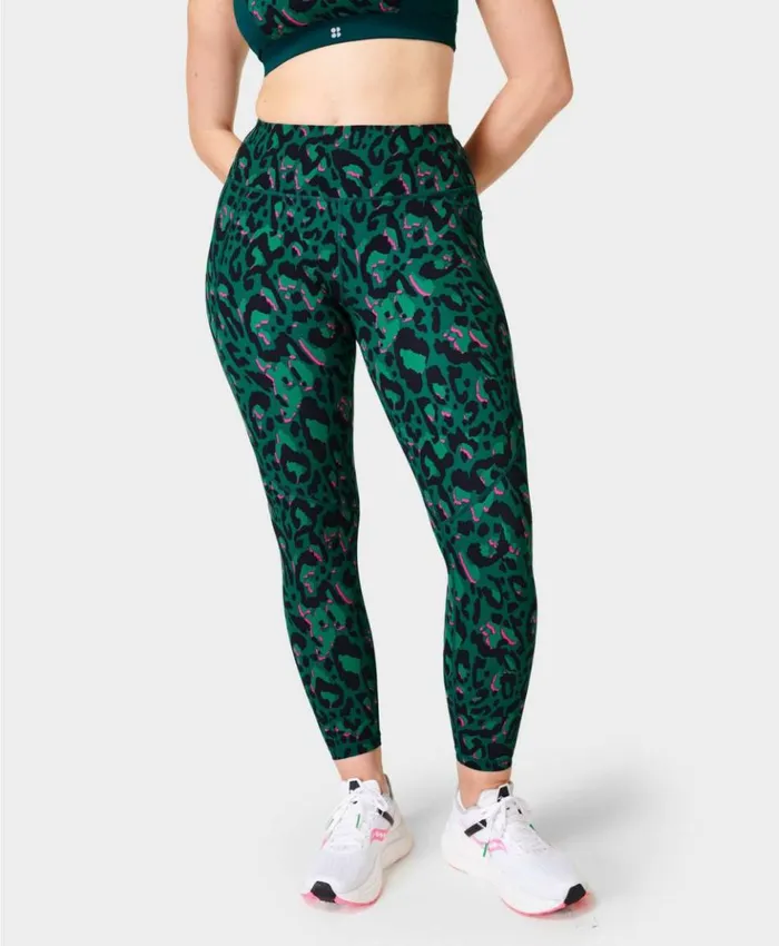 Sweaty Betty Power 78 Workout Leggings Green Brushstroke Leo Print Clothing 78 Length Sweaty Betty Power 78 Workout Leggings Green Brushstroke Leo Print Clothing 78 Length