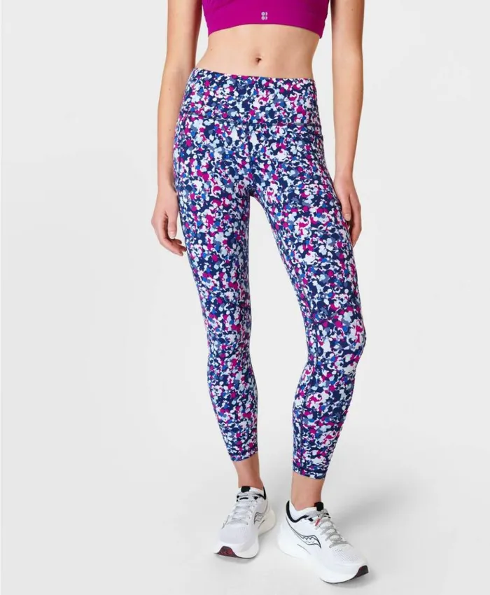 Sweaty Betty Power 78 Workout Leggings Magenta Purple Dab Print Clothing 78 Length Sweaty Betty Power 78 Workout Leggings Magenta Purple Dab Print Clothing 78 Length