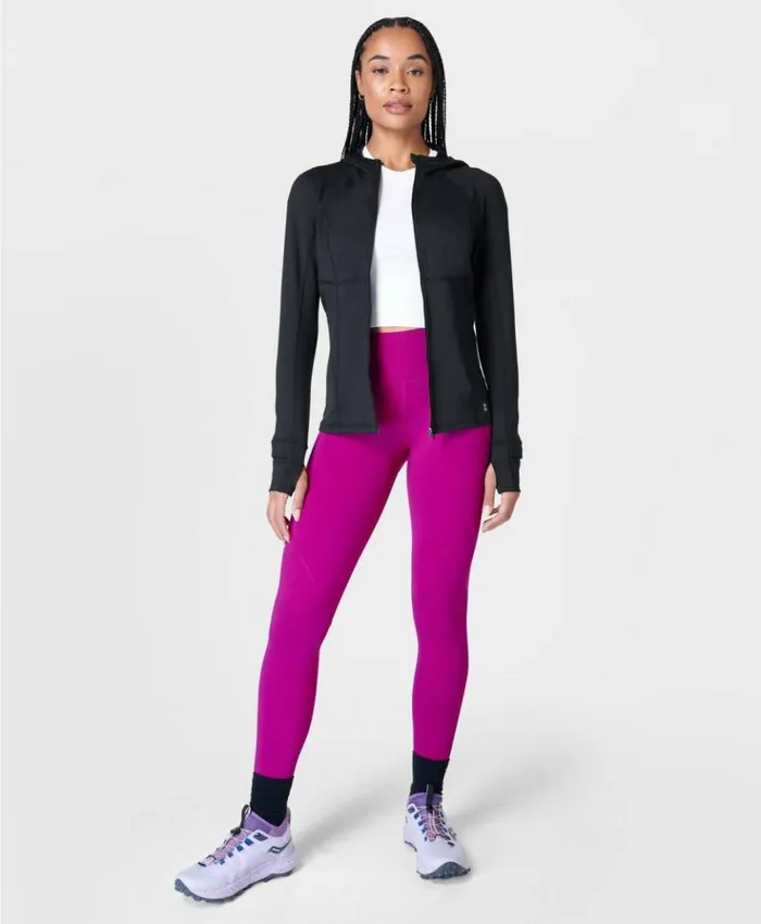 Sweaty Betty Pro Run Zip Up Black Clothing Sweatshirts Hoodies