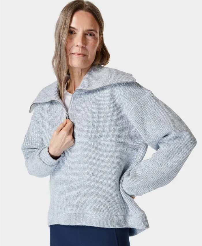 Sweaty Betty Restful Boucle Half Zip Sweatshirt Salt Blue Clothing Sweatshirts Hoodies Sweaty Betty Restful Boucle Half Zip Sweatshirt Salt Blue Clothing Sweatshirts Hoodies