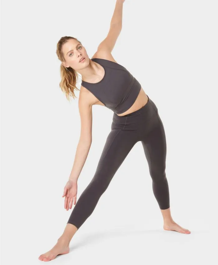Sweaty Betty Super Soft 78 Yoga Leggings Urban Grey Clothing 78 Length