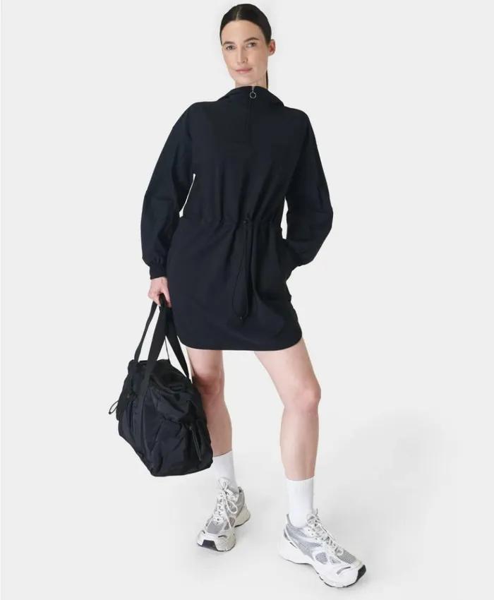Sweaty Betty Winter Explorer Half Zip Dress Black Clothing