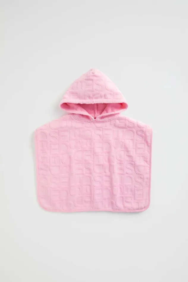 Swimwear Baby Seed Heritage Seed Logo Terry Poncho Candy Pink