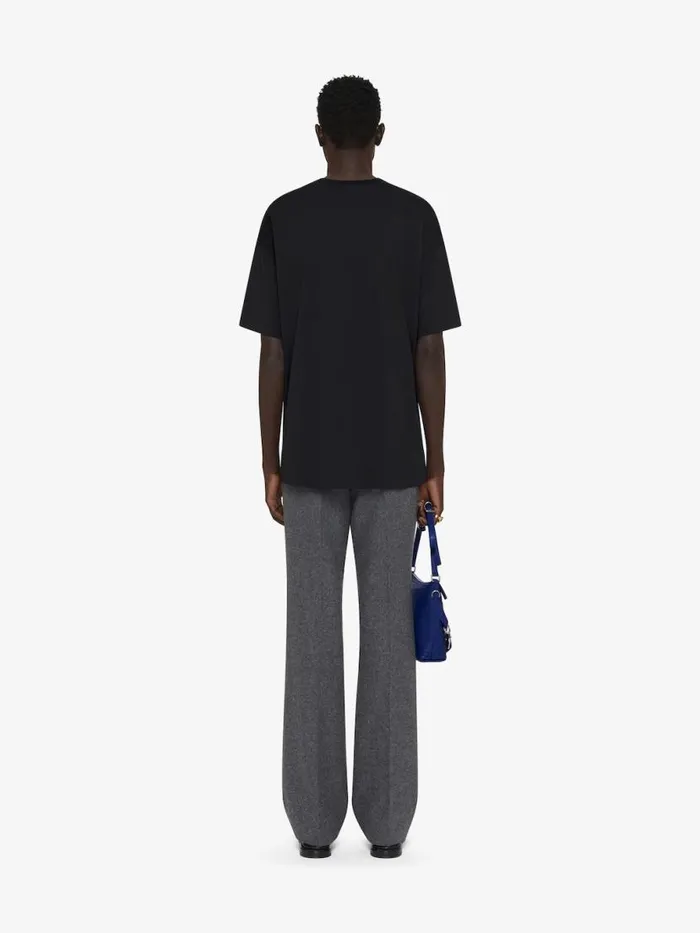 TShirt In Cotton With Signature Black Men Givenchy TShirts