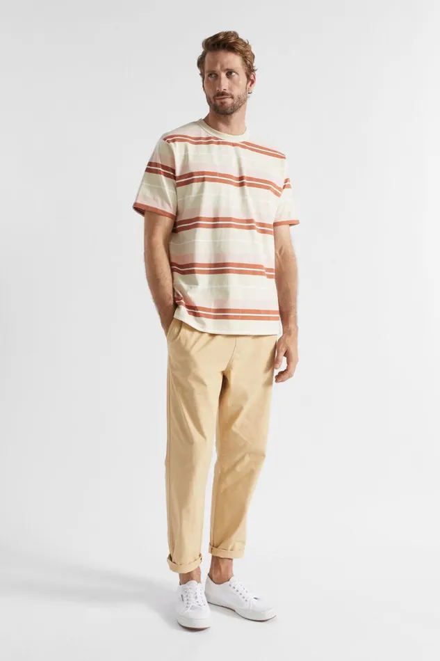TShirts and Sweaters Man Seed Heritage Classic Stripe Tee Ecru Bold Stripe
