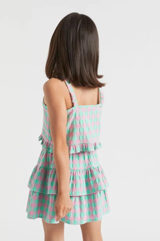 TShirts and Tops Girl Seed Heritage Gingham Cami Candy Pink