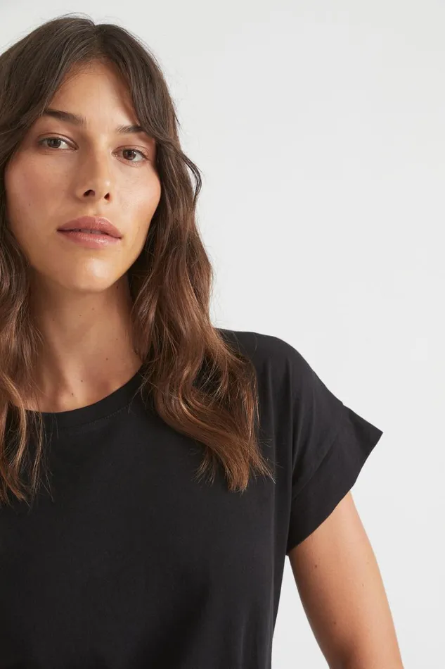 TShirts and Tops Woman Seed Heritage Core Longline Tee Black
