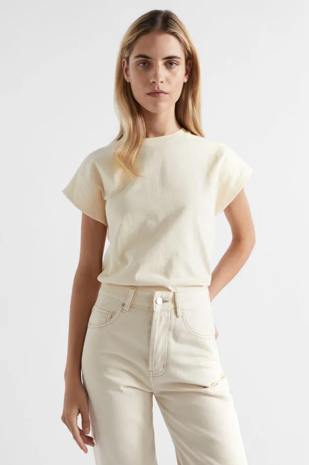 TShirts and Tops Woman Seed Heritage Extended Shoulder Tee Magnolia