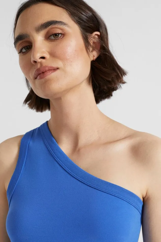 TShirts and Tops Woman Seed Heritage One Shoulder Tank Deep Ocean