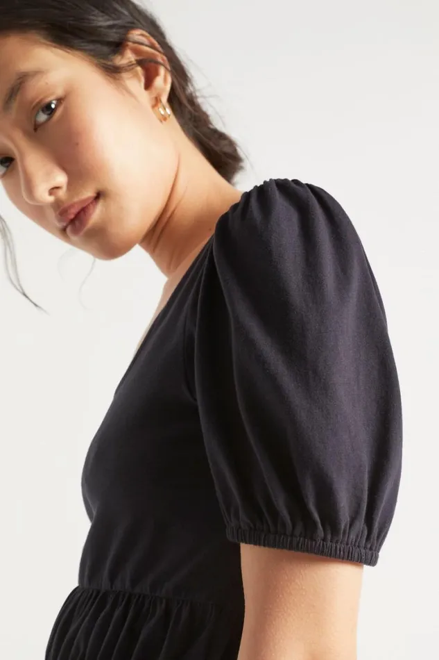 TShirts and Tops Woman Seed Heritage Square Neck Ruched Tee Deep Navy