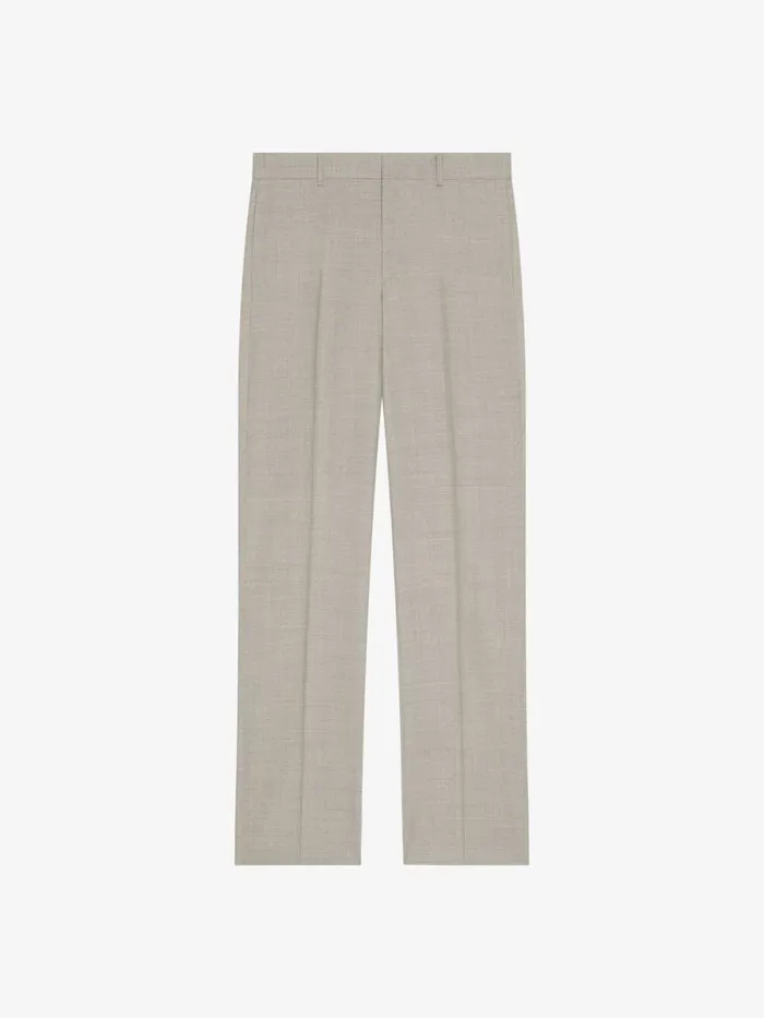 Tailored Pants In Wool Greybeige Men Givenchy Pants and Shorts