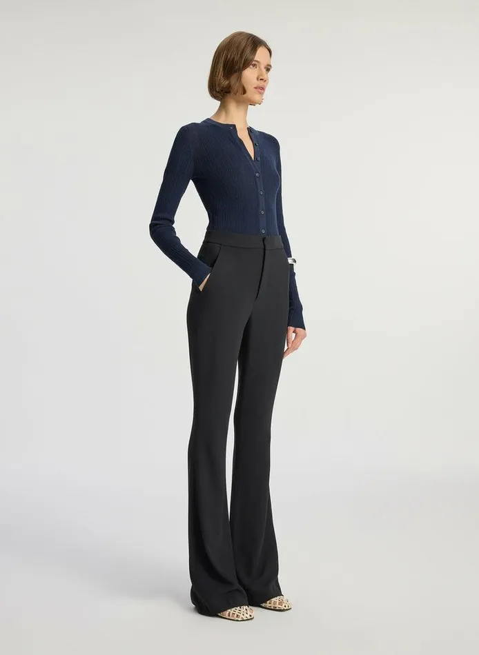 Tees and Tanks Women ALC Fisher Fine Cotton Cardigan Navy Tees and Tanks Women ALC Fisher Fine Cotton Cardigan Navy