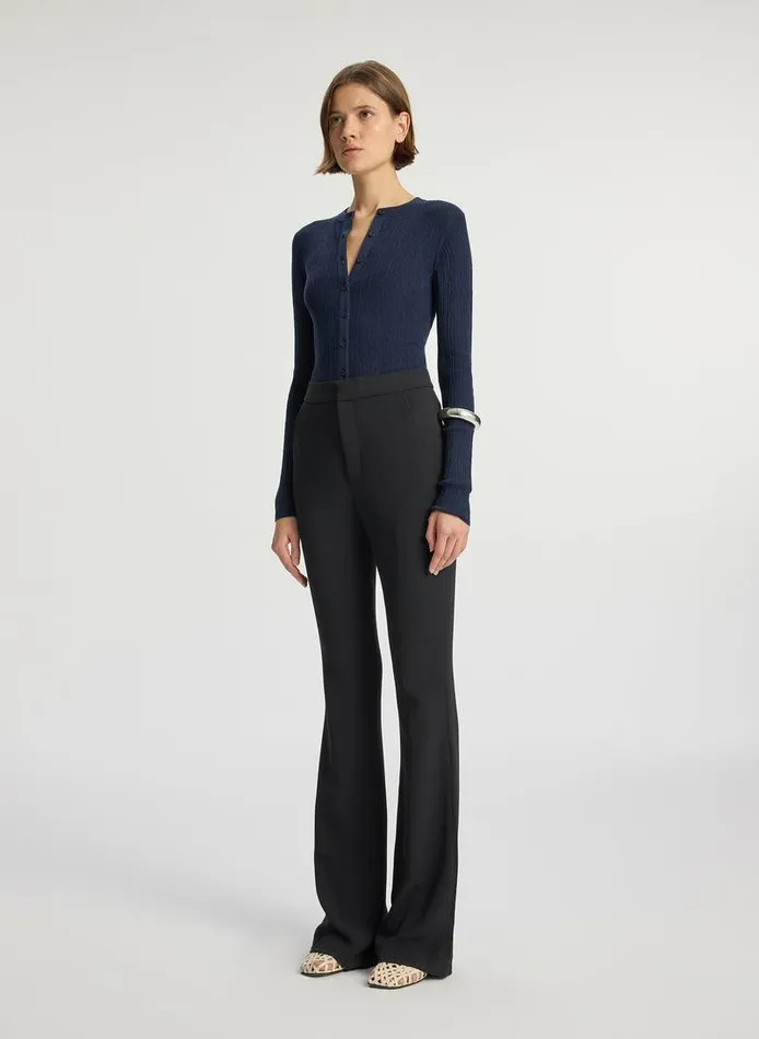 Tees and Tanks Women ALC Fisher Fine Cotton Cardigan Navy Tees and Tanks Women ALC Fisher Fine Cotton Cardigan Navy