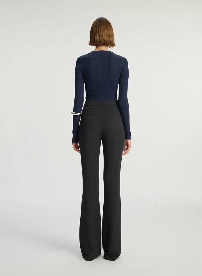 Tees and Tanks Women ALC Fisher Fine Cotton Cardigan Navy Tees and Tanks Women ALC Fisher Fine Cotton Cardigan Navy