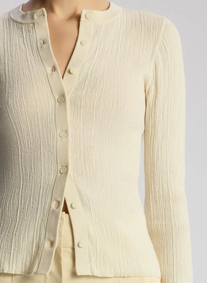 Tees and Tanks Women ALC Fisher Fine Cotton Cardigan White Tees and Tanks Women ALC Fisher Fine Cotton Cardigan White