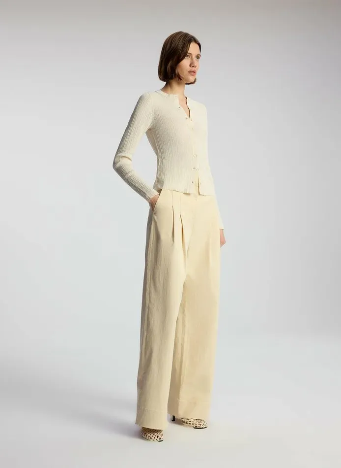 Tees and Tanks Women ALC Fisher Fine Cotton Cardigan White Tees and Tanks Women ALC Fisher Fine Cotton Cardigan White