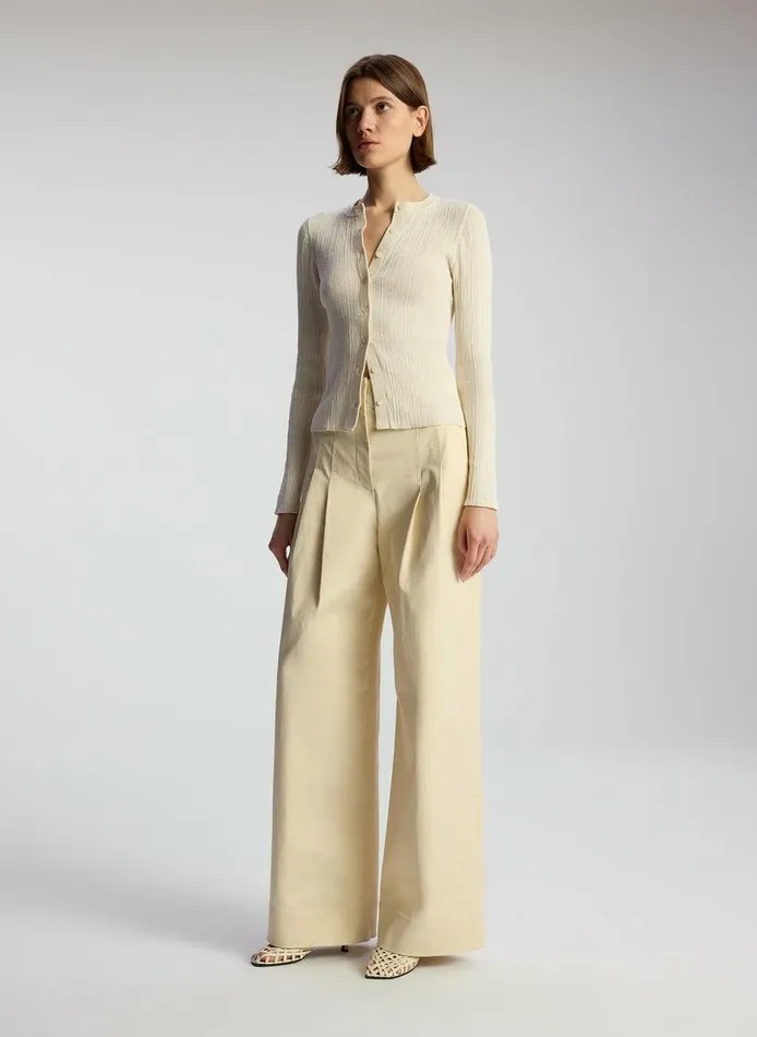 Tees and Tanks Women ALC Fisher Fine Cotton Cardigan White Tees and Tanks Women ALC Fisher Fine Cotton Cardigan White
