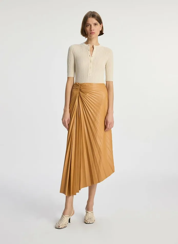 Tees and Tanks Women ALC Fisher Fine Cotton Knit Top White Tees and Tanks Women ALC Fisher Fine Cotton Knit Top White