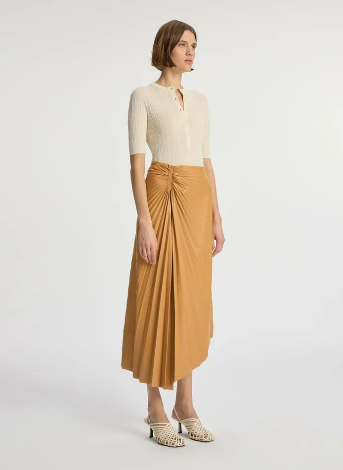 Tees and Tanks Women ALC Fisher Fine Cotton Knit Top White Tees and Tanks Women ALC Fisher Fine Cotton Knit Top White