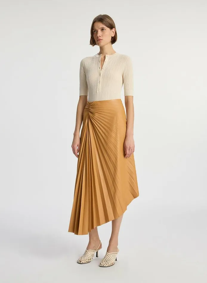 Tees and Tanks Women ALC Fisher Fine Cotton Knit Top White Tees and Tanks Women ALC Fisher Fine Cotton Knit Top White