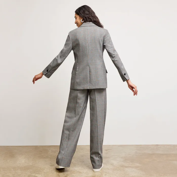 The Tyner Director Blazer 8211 Sharkskin Mixed Check Women Jackets M M LaFleur