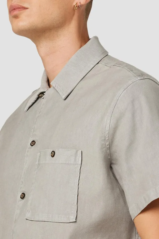Tops and Sweaters Men Hudson Jeans Linen Shirt Cement Tops and Sweaters Men Hudson Jeans Linen Shirt Cement