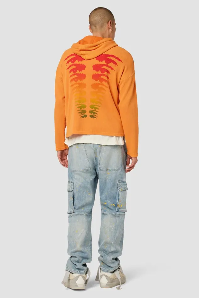 Tops and Sweaters Men Hudson Jeans Thermal Hoodie Orange Citrus Tops and Sweaters Men Hudson Jeans Thermal Hoodie Orange Citrus