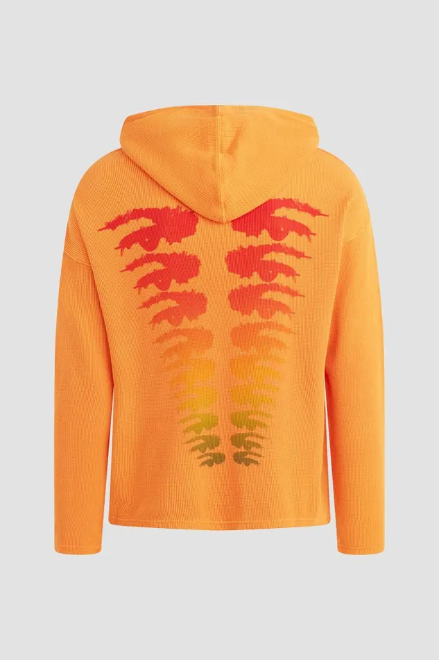 Tops and Sweaters Men Hudson Jeans Thermal Hoodie Orange Citrus Tops and Sweaters Men Hudson Jeans Thermal Hoodie Orange Citrus