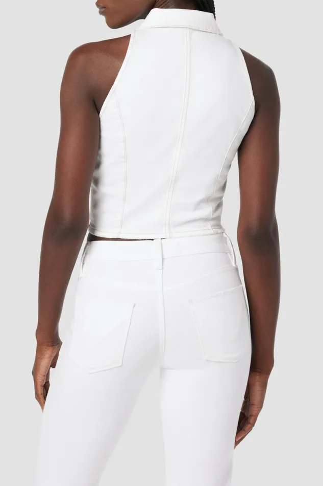 Tops and Sweaters Women Hudson Jeans Halter Vest White Tops and Sweaters Women Hudson Jeans Halter Vest White