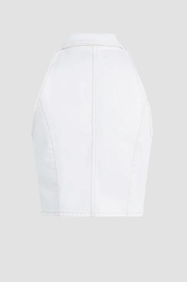 Tops and Sweaters Women Hudson Jeans Halter Vest White Tops and Sweaters Women Hudson Jeans Halter Vest White