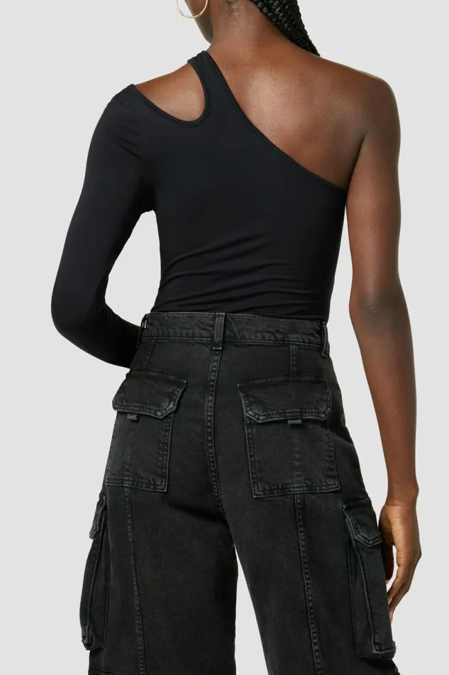 Tops and Sweaters Women Hudson Jeans Hudson X Zoe Costello Asymmetrical Long Sleeve Bodysuit Black Tops and Sweaters Women Hudson Jeans Hudson X Zoe Costello Asymmetrical Long Sleeve Bodysuit Black