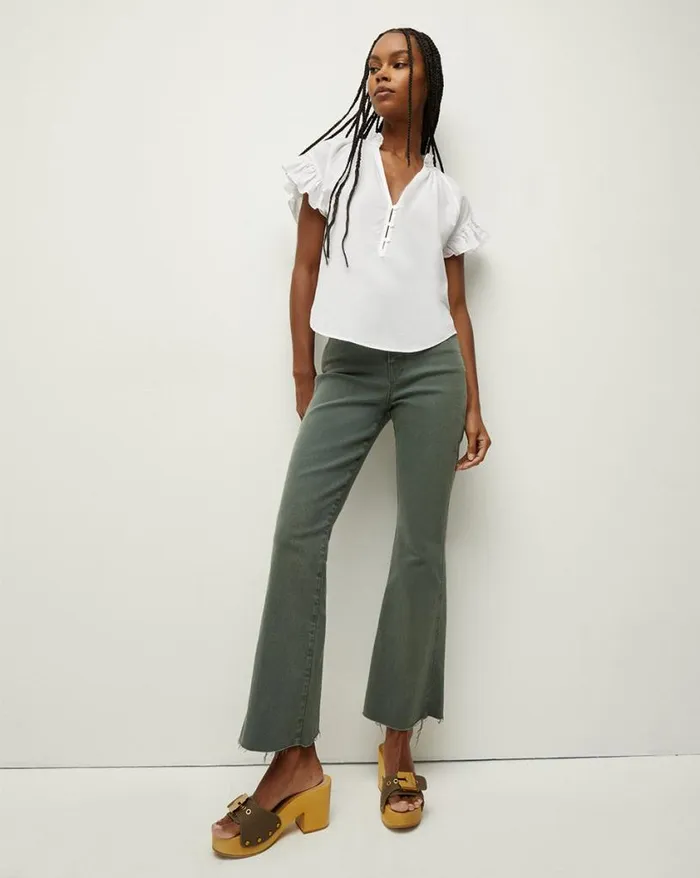 Tops and Tees Shop Veronica Beard Milly Cotton Shirt White