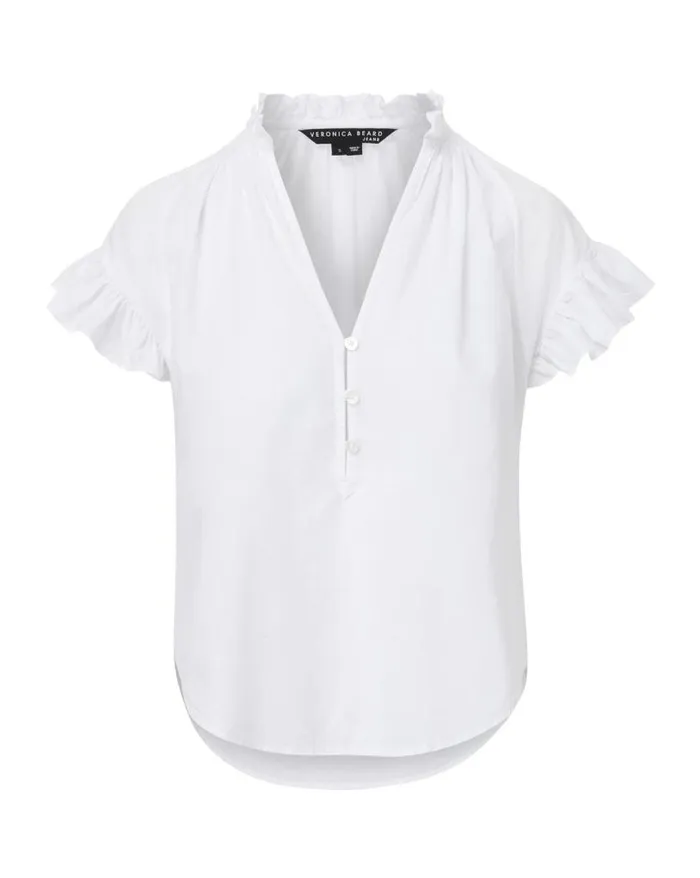 Tops and Tees Shop Veronica Beard Milly Cotton Shirt White