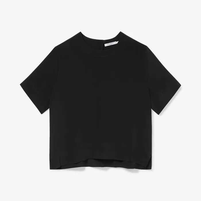 Tops The Annika Tee 8211 Washable Silk Black M M LaFleur Women