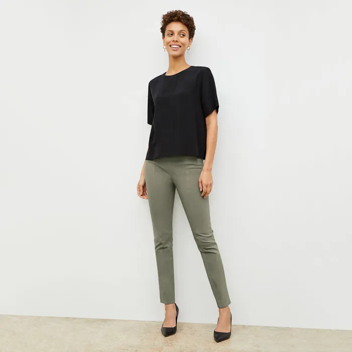 Tops The Annika Tee 8211 Washable Silk Black M M LaFleur Women