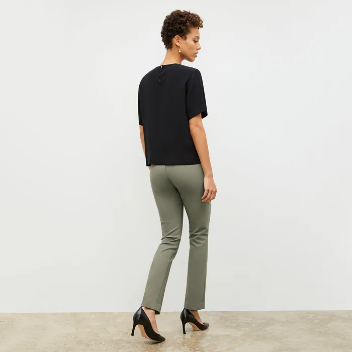 Tops The Annika Tee 8211 Washable Silk Black M M LaFleur Women