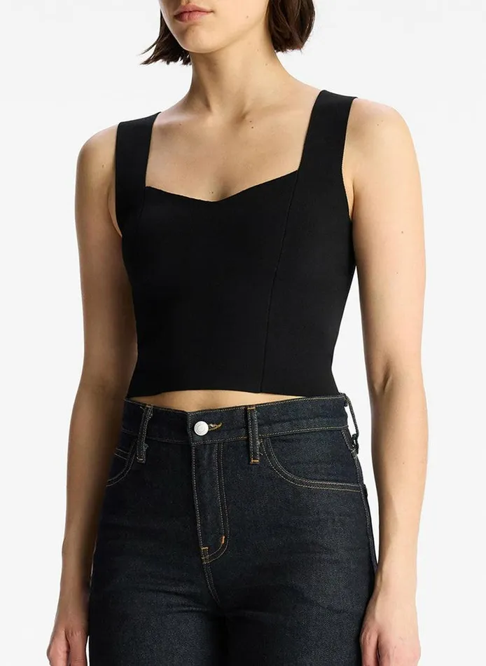 Tops Women ALC Jordana Compact Knit Top Black