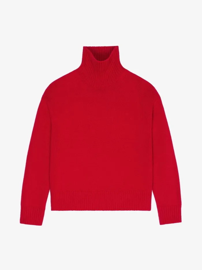 Turtleneck Sweater In Cashmere Vermillon Women Givenchy Sweaters