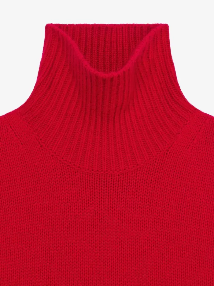 Turtleneck Sweater In Cashmere Vermillon Women Givenchy Sweaters