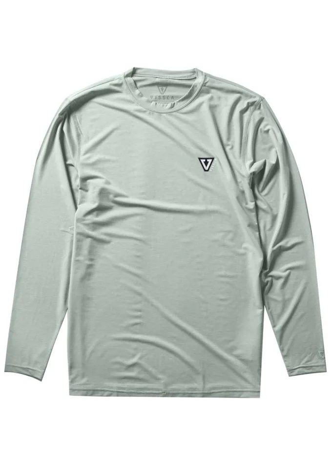 Twisted Eco Long Sleeve Sun Shirt Sea Green Heather Men Vissla Wetsuits