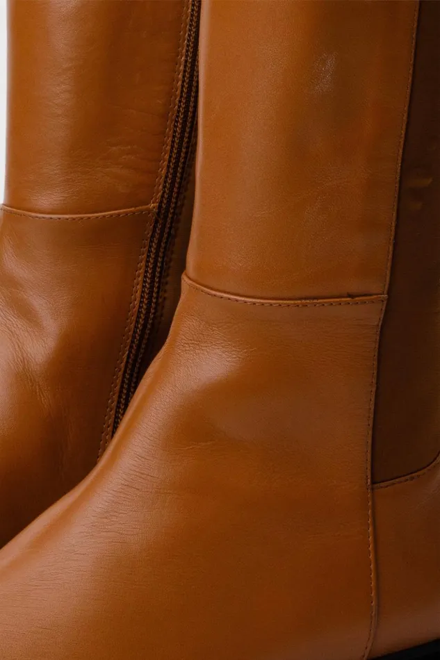 Vinci Leather Boots and Booties The Harmony Belle Tan Leather Knee High Boot 8211 Women