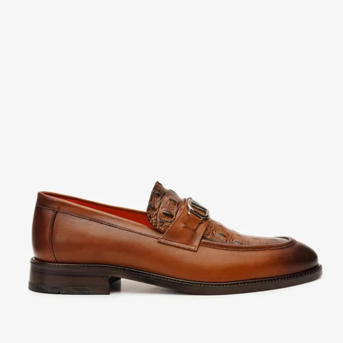 Vinci Leather Dress Shoes Amsterdam Tan Bit Loafer Shoe 8211 Men