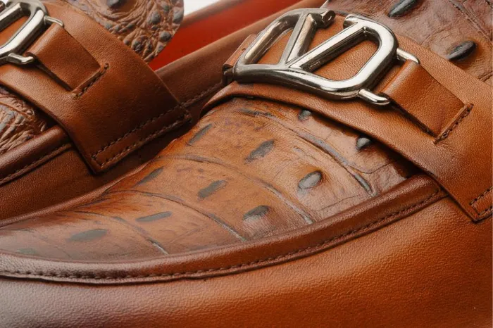 Vinci Leather Dress Shoes Amsterdam Tan Bit Loafer Shoe 8211 Men