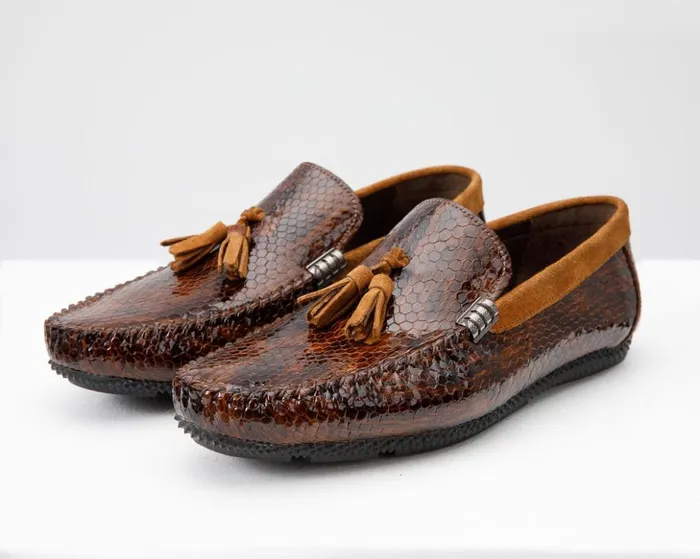 Vinci Leather Dress Shoes The Cordova Tan Patent Leather Tassel Loafer Shoe 8211 Men