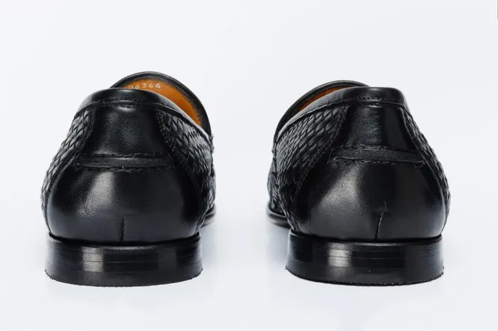Vinci Leather Dress Shoes The Mclean Shoe Black Leather Woven Tassel Loafer Shoe 8211 Men