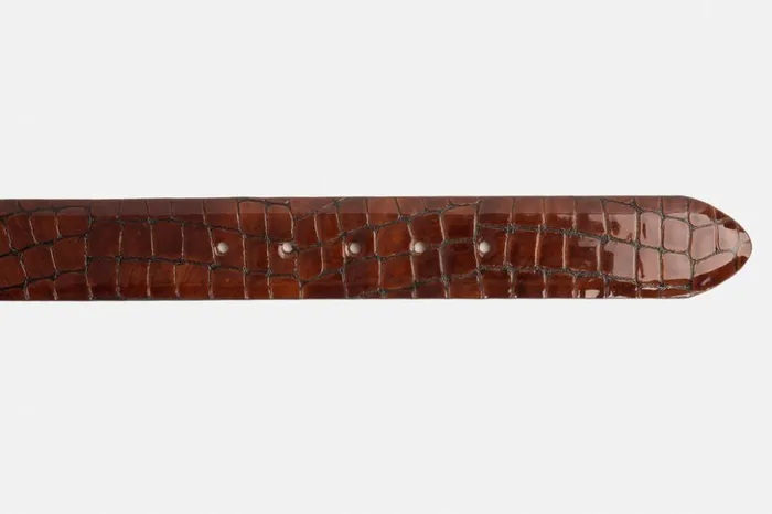 Vinci Leather Leather Belts The Cordova Brown Patent Leather Belt 8211 Men