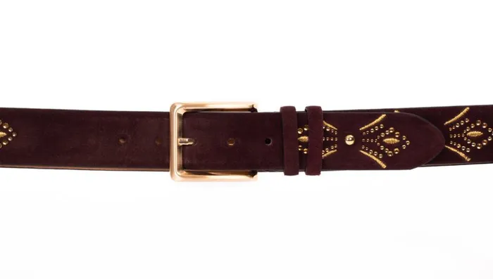 Vinci Leather Leather Belts The Lazio Burgundy Suede Leather Belt 8211 Men