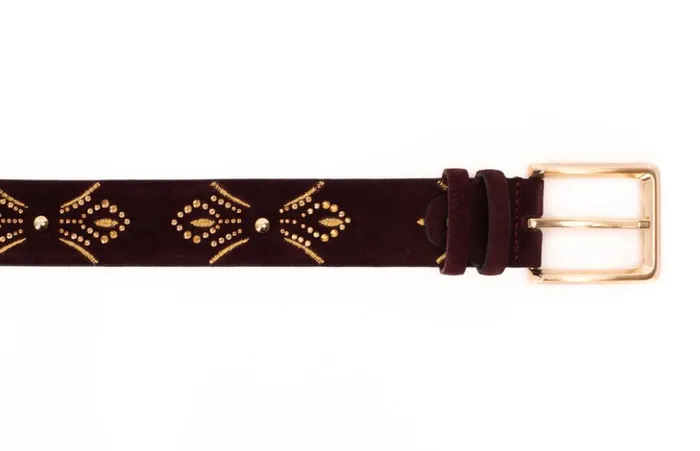 Vinci Leather Leather Belts The Lazio Burgundy Suede Leather Belt 8211 Men